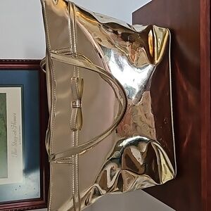 Kate Spade shiny gold tote